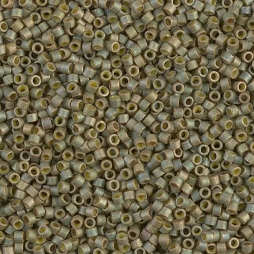 Miyuki Delica 11/0 DB0372 - Opaque Light Olive Luster Mat x8g