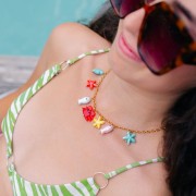 Perla tartaruga in ceramica 19x15 mm - Turchese x1