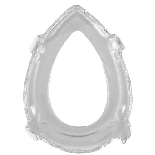 Castone PureCrystal 4320 pera mm. 18x13 Argentato