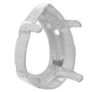 Castone PureCrystal 4320 pera mm. 18x13 Argentato