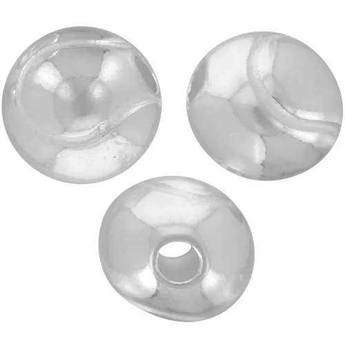 Perlina rotonda - tennis- 9 mm - Placcato argento x1