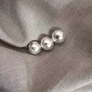 Perlina rotonda - calcio 9 mm - Placcato argento x1