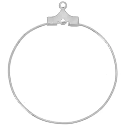 Orecchini da decorare - 30 mm - 1 foro - Argento x2