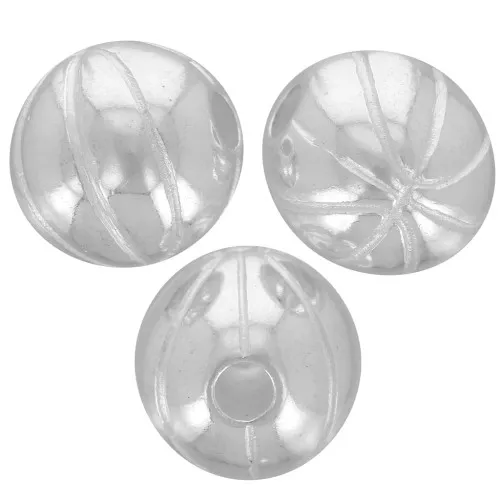 Perlina rotonda - basket 9 mm - Placcato argento x1