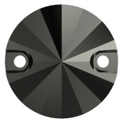 Cabochon PureCrystal 3200 12 mm Jet Hematite x1|raw }}