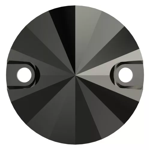 Cabochon PureCrystal 3200 12 mm Jet Hematite x1