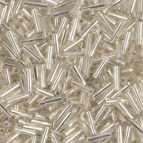 Bugles Miyuki mm. 6 BGL-001 - Crystal Silver Lined x10g