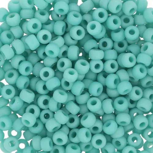 Rocaille Miyuki Duracoat 8/0 412F - Mat Opaque Turquoise Green x8g