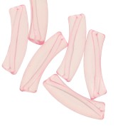 Perle tubulari in acrilico trasparenti 32x8 mm - Rosa chiaro x6|raw }}