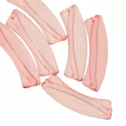 Corallo - Perles tube incurvé en acrylique transparent 32x8 mm - Corail x6 Perles tube incurvé en acrylique transparent 32x8 mm - Corail x6