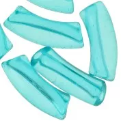 Turquoise Green - Perles tube incurvé en acrylique transparent 35x11mm Vert turquoise x6 Perles tube incurvé en acrylique transparent 35x11mm Vert turquoise x6