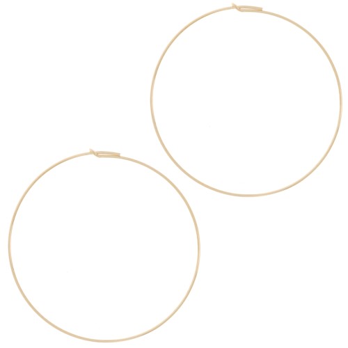 Orecchini a decorare mm. 45  x mm. 0.7 in Gold filled x2