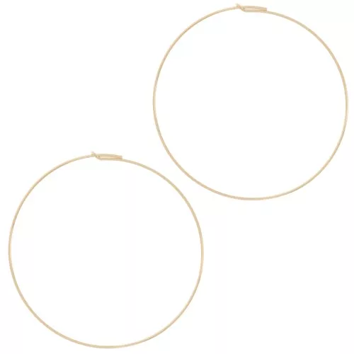 Orecchini a decorare mm. 45  x mm. 0.7 in Gold filled x2