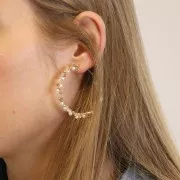 Orecchini a decorare mm. 45  x mm. 0.7 in Gold filled x2