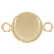 Distanziatori per cabochon a fondo piatto 10 mm Dorato x4