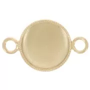Distanziatori per cabochon a fondo piatto 10 mm Dorato x4