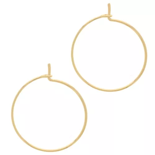 Orecchini da decorare 25 mm - Dorato x2