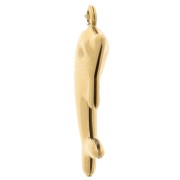 Pendente forma di delfino 18x12 mm - Acciaio inossidabile 304L - dorato x1