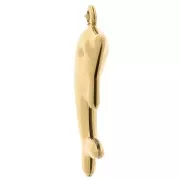 Pendente forma di delfino 18x12 mm - Acciaio inossidabile 304L - dorato x1