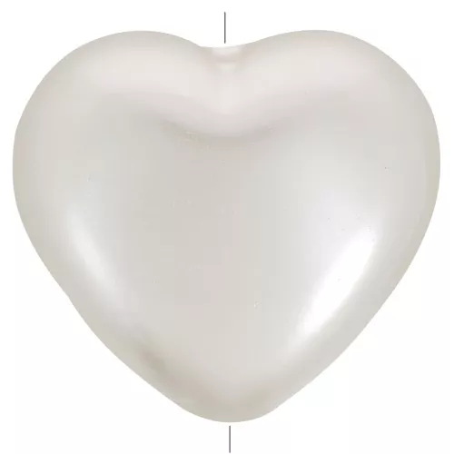 Perla cuore 24x27 mm imitazione perla d'acqua dolce - Perla crema x1