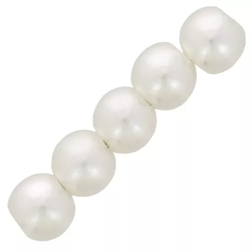 Perline rotonde 4 mm imitazione perla d'acqua dolce - Perla crema x100