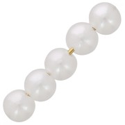 Perline rotonde 4 mm imitazione perla d'acqua dolce - Bianco perlato x100|raw }}