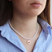 Perline rotonde 5 mm imitazione perla d'acqua dolce - Bianco perlato x80