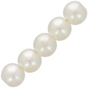 Perline rotonde 8 mm imitazione perla d'acqua dolce - Perla crema x50|raw }}