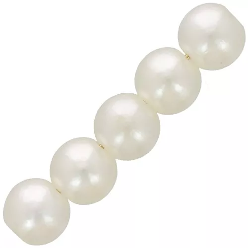 Perline rotonde 8 mm imitazione perla d'acqua dolce - Perla crema x50