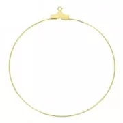 Orecchini ad anello mm. 50 Dorato con oro fino x2