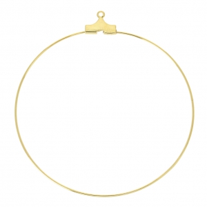 Orecchini ad anello mm. 50 Dorato con oro fino x2