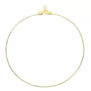 Orecchini ad anello mm. 50 Dorato con oro fino x2