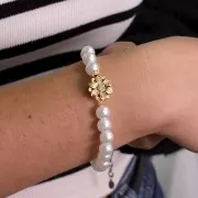 Perline rotonde 8 mm imitazione perla d'acqua dolce - Bianco perlato x50