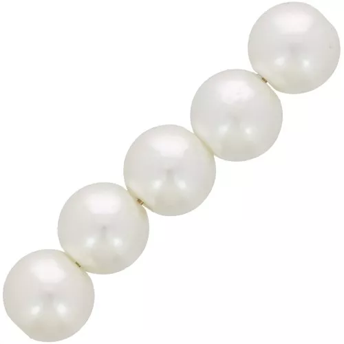 Perline rotonde 10 mm imitazione perla d'acqua dolce - Perla crema x50