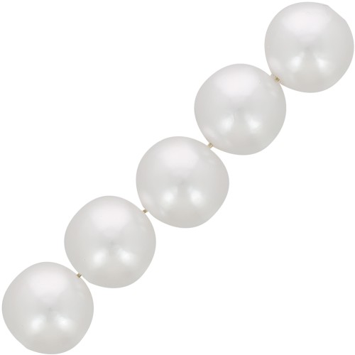 Perle tonde d'acqua dolce 18 mm - Bianco perlato x10