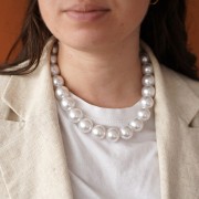 Perle tonde d'acqua dolce 18 mm - Bianco perlato x10