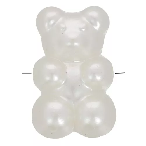 Perla Teddy 18x12mm foro orizzontale - imitazione perla d'acqua dolce - Perla crema x1