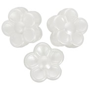Perline a fiore 8 mm - imitazione perla d'acqua dolce - Perla crema x30|raw }}