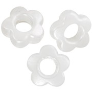 Perle a fiore 8 mm - Imitazione perla d'acqua dolce - Perla crema x4
