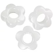 Perle a fiore 8 mm - Imitazione perla d'acqua dolce - Perla crema x4