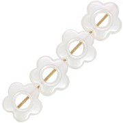 Perle a fiore 8 mm - Imitazione perla d'acqua dolce - Perla crema x4