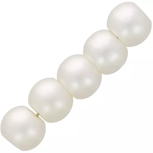 Perle a foro largo 12 mm - Imitazione di perla d'acqua dolce - Perla crema x10