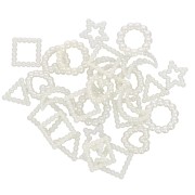 Assortimento di 120 lune di stelle di perle d'acqua dolce - Crema perlescente