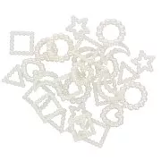 Assortimento di 120 lune di stelle di perle d'acqua dolce - Crema perlescente