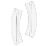 Perline tubolari curve 35x11mm in acrilico trasparente -Trasparente x6