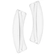 Perline tubolari curve 35x11mm in acrilico trasparente -Trasparente x6