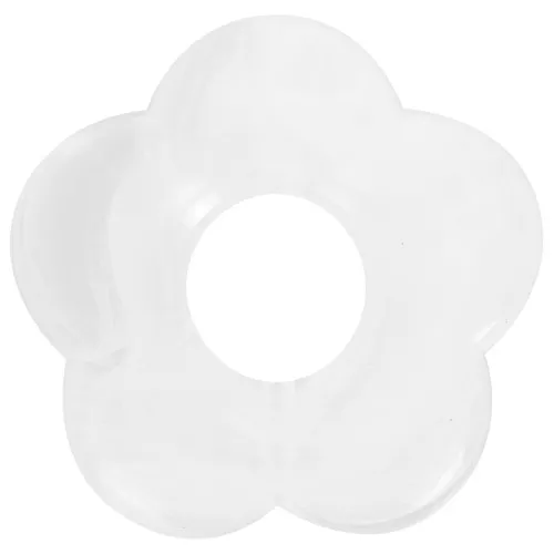Perla fiore in acrilico trasparente 26 mm Bianco marmorizzato x1