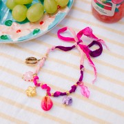 Pendente bocca - 25x11 mm in resina trasparente - Multicolore x10