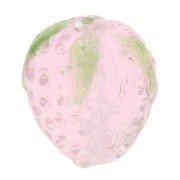 Perla di vetro fragola 16x14 mm - Rosa trasparente x1|raw }}