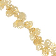 Catena teschio  mm.  7 dorato x cm.25